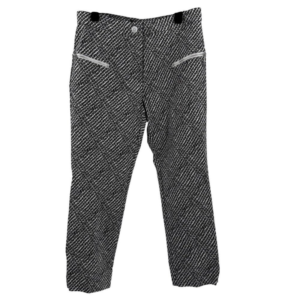 Insight New York PANTS, Tetris Dot Black & White Patterned Size 8